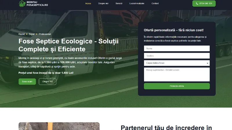 Montaj Fosa Septica